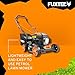 FUXTEC FX-RM4180 Petrol Lawn Mower | Hand Push Petrol Lawn Mower, 40.6 cm (16”) Cutting Width, Lightweight & Compact, 45 L Grass Catcher