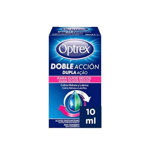 Optrex Colirio Doble Acción para Ojos Secos, Multidosis, Estándar