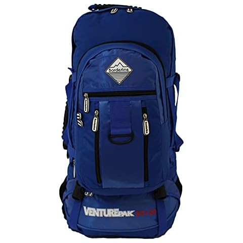 Borderline Large Hiking Backpack Rucksack | 100L Capacity | Lightweight Bag (Navy) Cover