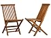 Bare Decor Vega Golden Teak Wood Outdoor Folding Chair (Set of 2) (2 Chairs)