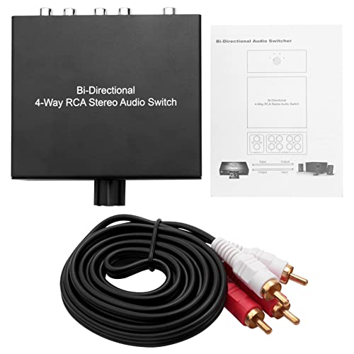 Conmutador de audio de canal de sonido para eliminar el cambio constante de cables RCA