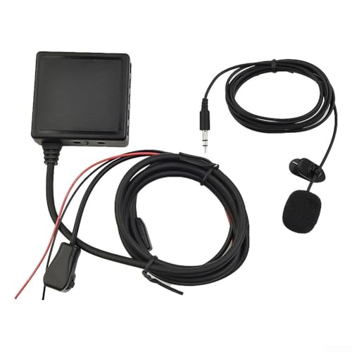 ZAMETTER Blue-tooth - Cable adaptador de audio para coche, receptor bl-uetooth para vehículos, adaptadores AUX, cable USB adaptador de audio musical con micrófono para radio IP-BUS P99 P01