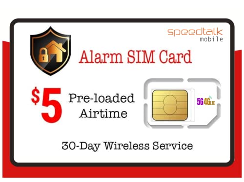 SpeedTalk Alarm SIM Card for GSM Business Office Home