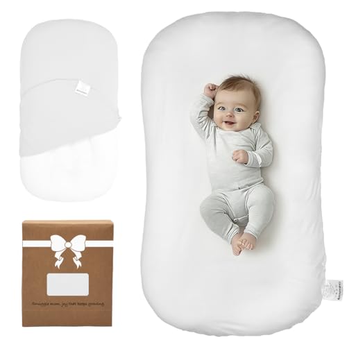 Image of Infant Support Cushion -Baby Support Cushion for Newborn, Oversized for 0-24 Months (36.5*20 inchs), Tummy Time Mat for Home and Travel, Soft Cotton, Supervised Use, Baby Essentials Gift -includ cover