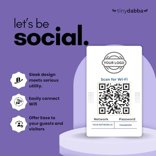 QR Code WiFi Password Card, UV Printed PVC, Easy Guest Network Access, Double-Sided by tinydabba - 2