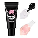 30ML Strong Nail Glue for Press On Nail Tips, Glue Gel for False Nails Fake Acrylic Nail, Upgraded Quick Drying, No Lamp Needed, Long Lasting