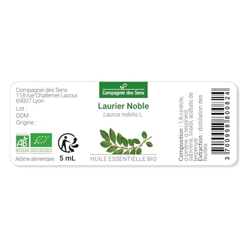 ALLORO NOBILE (Laurus nobilis) BIO - Hochwertiges ätherisches Öl - 100 % rein, natürlich, ChromaCert® zertifiziert - Chemotyp & Vollständig