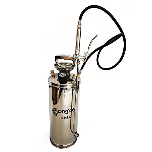 Longray SP8A Stainless Steel Sprayer, 2 Gallon, Metallic