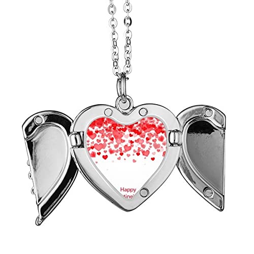 Collier ailes d'ange avec cœurs et fleurs en taille M, un bijou tendance pour femme