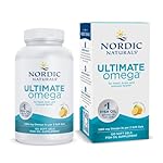 Nordic Naturals Ultimate Omega, Lemon Flavor - 120 Soft Gels - 1280 mg Omega-3 - High-Potency Fish Oil Supplement with EPA & DHA - Promotes Brain & Heart Health - Non-GMO - 60 Servings