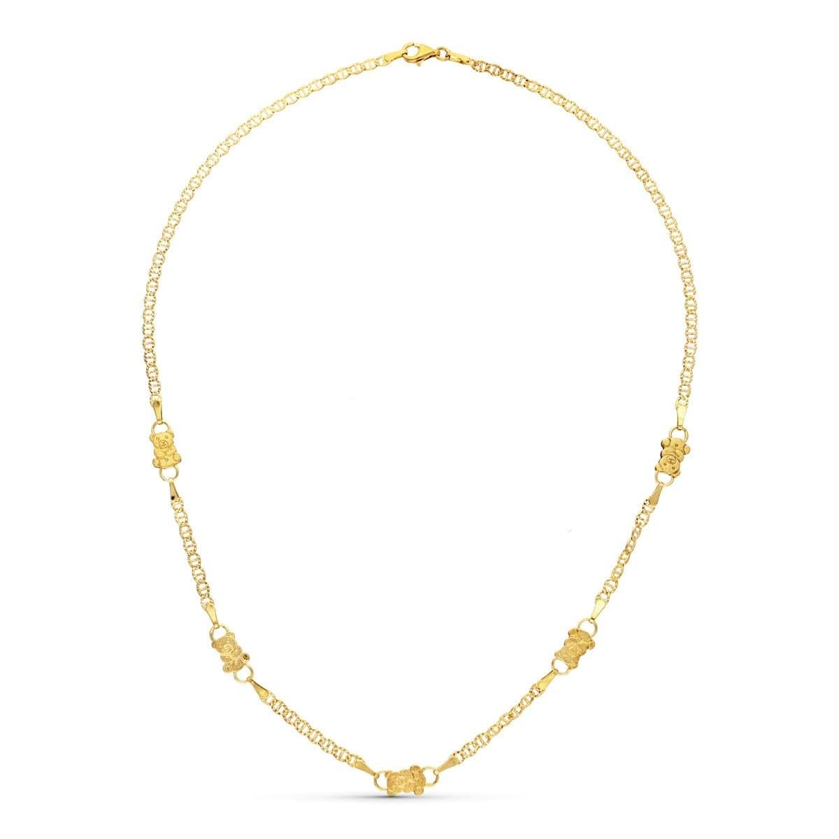 Gargantilla oro 18k ositos 45cm. [AA0021]