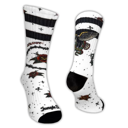 Jungle Socks Calcetines Deportivos Divertidos Unisex para CrossTraining, StreetWear, Running, Fitness, Gimnasio y LifeStyle. 43-46 EU