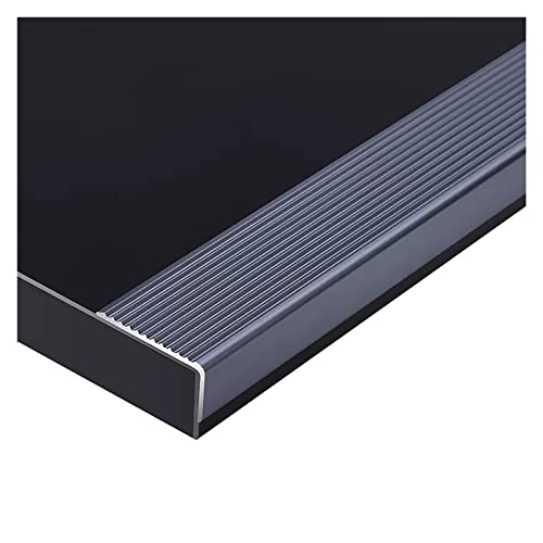 ラミネート/木製フローリング/タイル用メタルL字型階段ノーズエッジトリム、幅40mm/1.6インチ幅のステッププロテクター、防錆ノンスリップ、高耐久階段エッジガードトリム、#2-120cm/47.2インチ