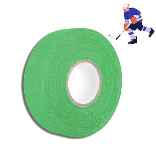 equlup Hockey Tape Roll 2.5 x 2500cm Ice & Roller Hockey Handle Protector Over Grip Hockey Stick Tape Hockey Grip Tape (Grass Green)
