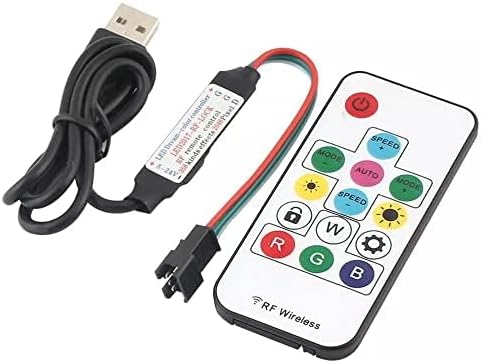 Miniatura 2 de WS2812B WS2811 SK6812 Controlador LED RGB Dimmer 5V RF inalámbrico 3Pin Jack Salida USB WS2812B RGB LED Strip Control remoto