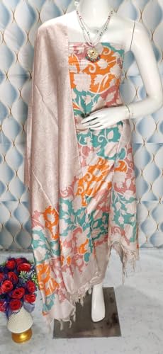 Image of Bhagalpuri Women unstitched Katan Slub Madhubani Screen Print suit Women Unstitched Salwar Suit Dress Material For women & Girls RF174