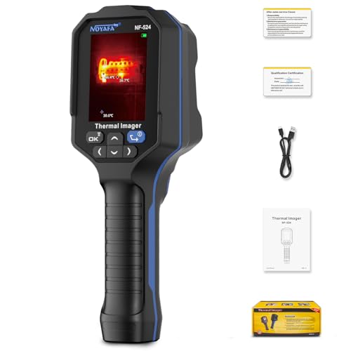 NOYAFA NF524 Thermal Imager, 120x90 Infrared Resolution Thermal Imager, Thermal Imager with Laser Pointer, Handheld Infrared Camera, 25 Hz Thermal Imager Supports PC Analysis and Video Recording