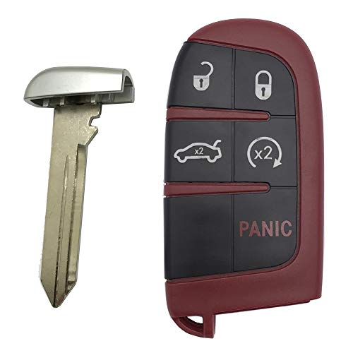 Carcasa para llave de coche Jeep Grand Cherokee y Dodge de 5 botones 3