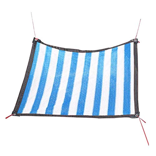 YGCBL Lona impermeable para cubierta, red de sombra, tela de sombra, trenza de tela para invernadero, flores, protector solar, polietileno, 19 tamaños, (color: azul y blanco, tamaño: 4 x 4 m), a, 5 x