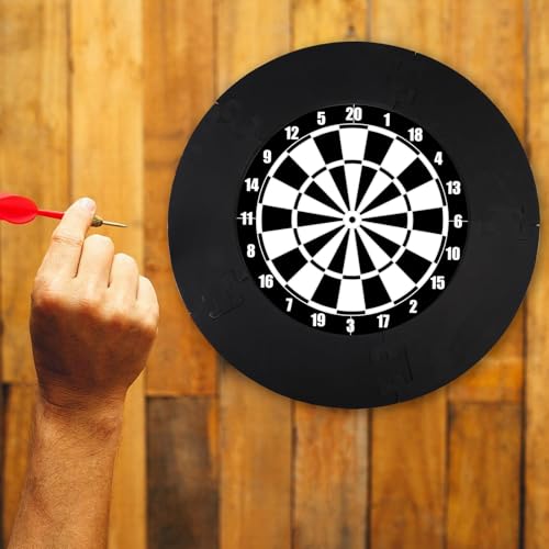 GOEDCH Dartscheibe Schutzring: 5pcs Dart Surround Auffangring, Eva Surround Wandschutz, Dartscheibe Surround für Dart Schutz, Dartboard Schutzring, Wandschutz Ring, Trainingsboard,45cm