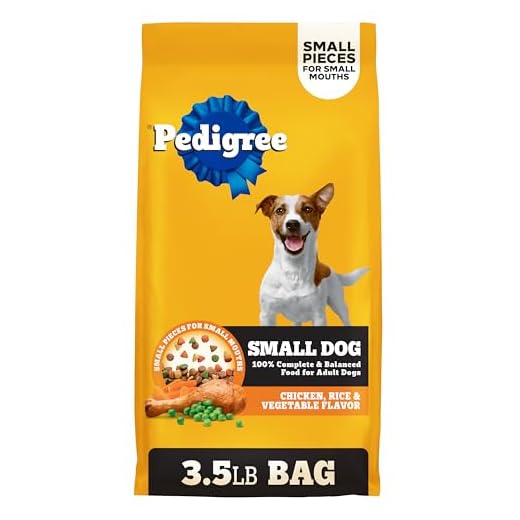 Pedigree Complete Nutrition Adult Small Dog Dry Dog Food, Roasted Chicken, Rice & Vegetable Flavor, 3.5 lb. Bag