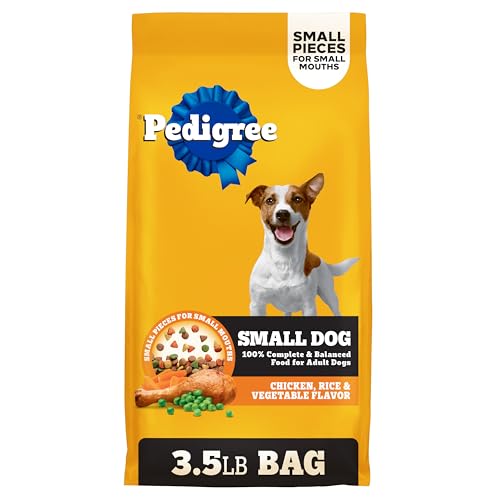 Pedigree Complete Nutrition Adult Small Dog Dry Dog Food, Roasted Chicken, Rice & Vegetable Flavor, 3.5 lb. Bag