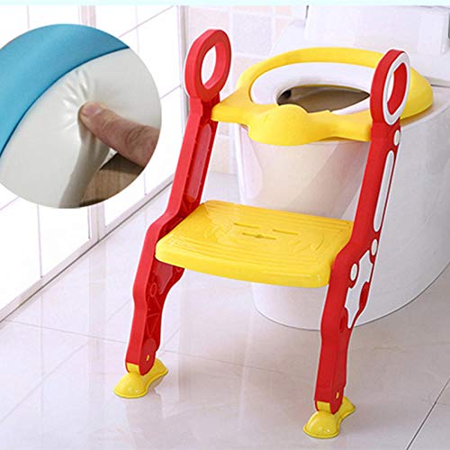 Échelle de toilette enfant jaune pour apprendre la propreté en toute autonomie