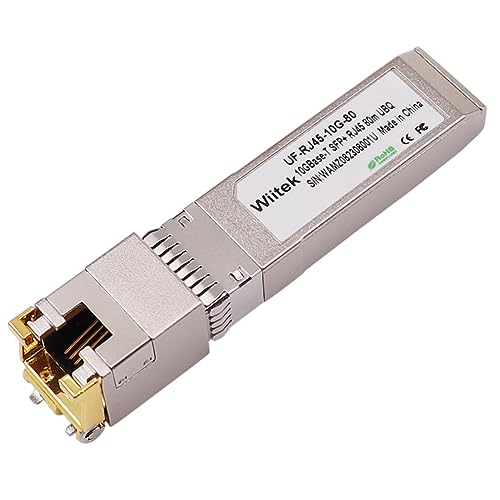 Image of 80 Meters, 10G SFP+ to RJ45 Modules, 2.5G /5G /10GBase-T Ethernet Copper RJ45 to SFP+ Transceiver Compatible for Ubiquiti UF-RJ45-10G, Plugin 10Gb SFP+ Port Switch /Router