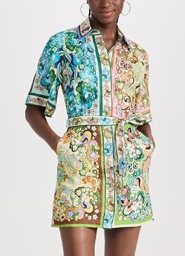 Colorful Dresses for Women Graffiti Dress Flower Dress 2024 Vintage Boho Tropical Dresses for Women Short Sleeve - Image 2