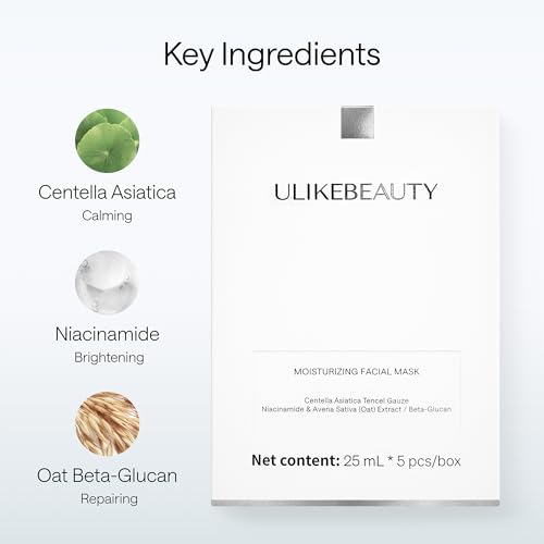 Image of Moisturizing Facial Mask for Most Skin Types, Deep Hydrating Overnight Hydrogel Mask for Calming, Brightening & Repairing, 5 Pcs Per Case