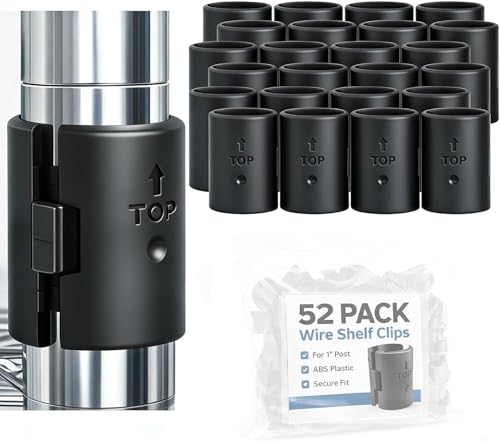 Drahtregalklemmen 52 Stück Draht-Fach Regal Lock-Clips für 1 post- Regal Sleeves Ersatz für Drahtregalsystem