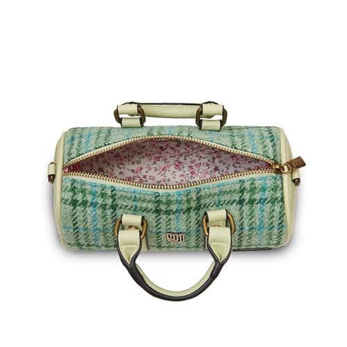 Islander® The Mini Duffel - Ladies Small Shoulder Bag with Harris Tweed, Mint Tartan4