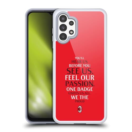 Funda de gel AC Milan para Samsung Galaxy A13 carcasa de teléfono con arte tipográfico