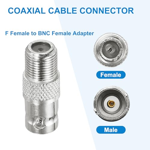 Conector de cable coaxial F hembra a BNC hembra adaptador extensor de 75 ohmios de 27mm 4
