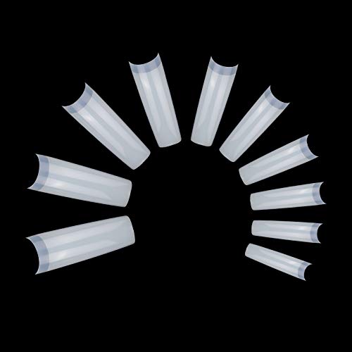 Rofran 500pcs Natural Square Nail Tips French Press on Nails, White Half Cover Acrylic Nails, Square Shape False Nail Tips 10 Sizes for Nail Salon and DIY Nail Art Rofran 500pcs Natural Square Nail Tips French Press on Nails, White Half Cover Acrylic Nails, Square Shape False Nail Tips 10 Sizes for Nail Salon and DIY Nail Art