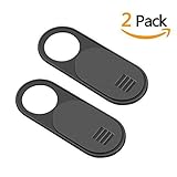 Webcam Cover,HITASION Webcam Cover Slide Compatible with Mac Dell HP MacBook Pro Computer Protecting Your Digital Privacy Life 0.03 inch Ultimate Thinness (Black-3-Pack)