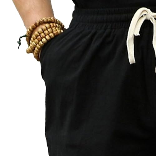 Pantalones cortos clásicos de lino para hombre miniatura 5