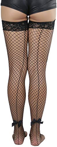 Image of ToBeInStyle Women's Timeless Backseam Fishnet Stocking
