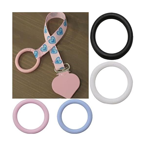 20 STÜCKE Sichere Schnuller Halter O Ringe Schnuller Dummy Zubehör Kette Clips Adapter Halter für Baby – Bild 9