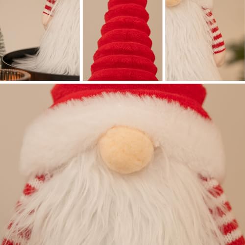 Valery Madelyn Gnom Christbaumspitze,44cm Weihnachtsbaumspitze, mit 1 Meter Lichtern und Timer-Batteriebo… – Ansicht 6
