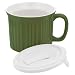 Corningware 20-Ounce Oven Safe Meal Mug with Vented Lid, Green Tea