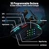 Redragon M908 Mouse Gamer MMO RGB con Cable 12400 DPI Teclas Remapeables | Conexión Estable Sin Retrasos, Redefine Keybinding Macro, Retroiluminación Vibrante, Cuerpo Ergonómico Cómodo 8