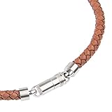 Durchmesser 6 mm Ernstes Design Edvita Kette K111 .HB Leder Halskette bis 60 cm Collier Edelstahl