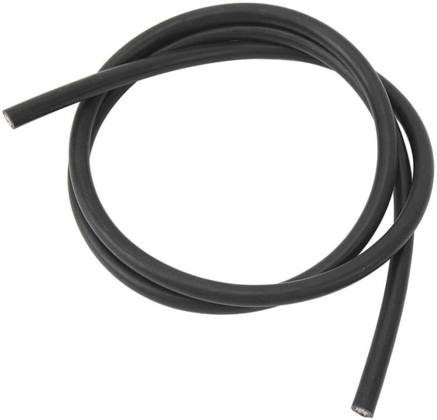 OUTMX 7mm Ignition 1M Length PVC Sheathed Insulated Copper Core Spark Plug Wire Set Black Compatible with Automotive Motorcycle Parts