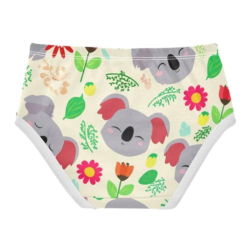 Artistic Girls Underwear Toddler 2t Cotton Girl Panties Cute Cute Cartoon Koala Beige Briefs Underpants2
