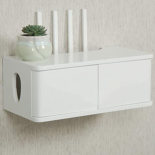Support mural routeur WiFi et étagère décodeur TV pour box internet et console - 2