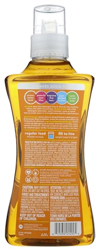 Image of Method Liquid Laundry Detergent, Ginger Mango, 66 Loads Per Bottle, Hypoallergenic + Stain Remover, 53.5 Fl Oz (Pack of 1)