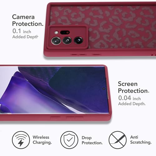 Image of Compatible with Samsung Galaxy Note 20 Ultra Case, Wine Red