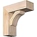 Ekena Millwork BKT0604X14X14LEC05SDF Legacy Block Smooth Bracket w/Offset Brace, Douglas Fir