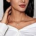 Airmb Silver Necklace for Women Tiny Heart Pendant Sterling Silver Dainty Cute Love Necklaces Simple Heart Choker Chain Minimalist Trendy Jewelry for Women